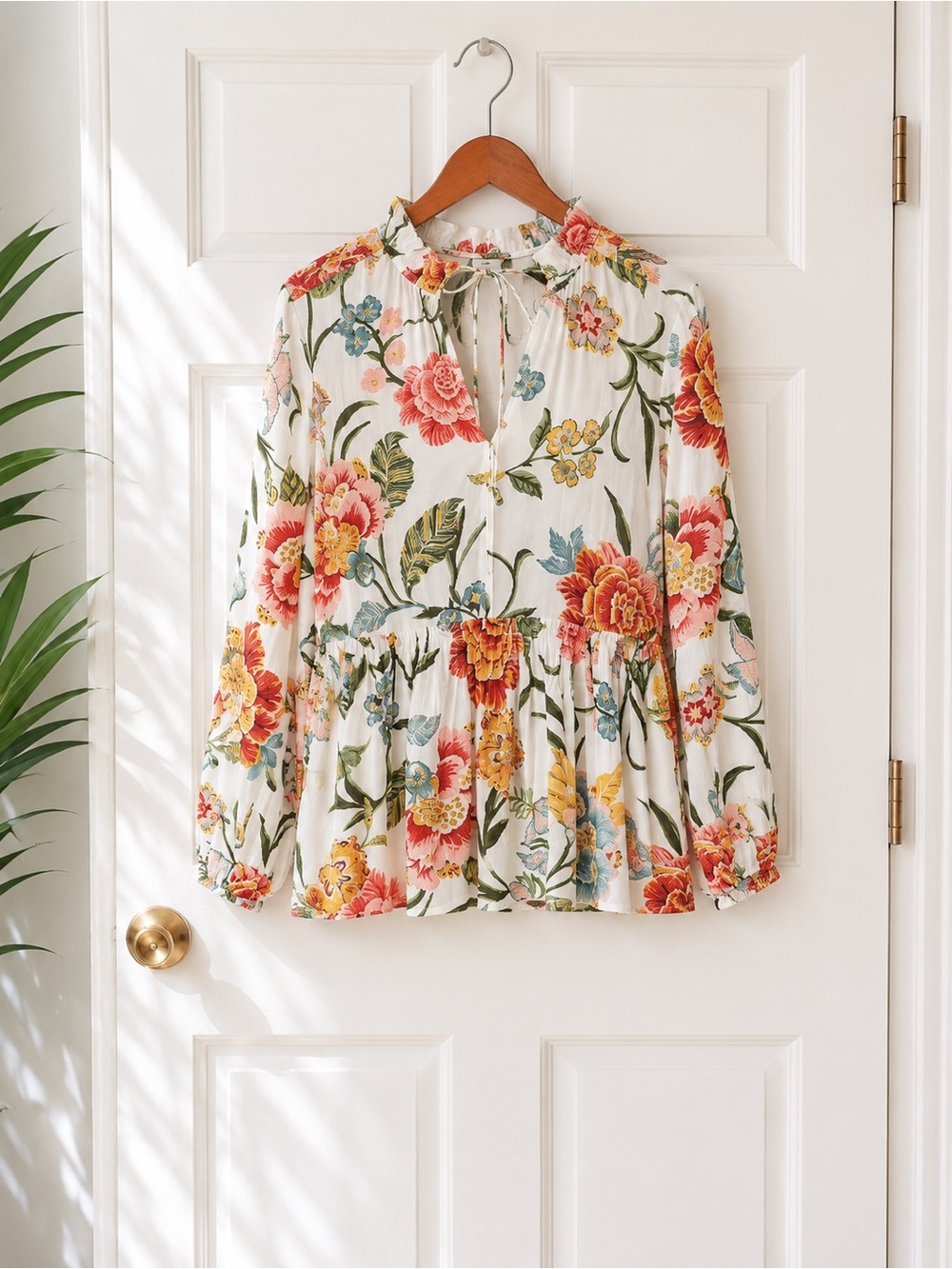 Loft long sleeve floral top